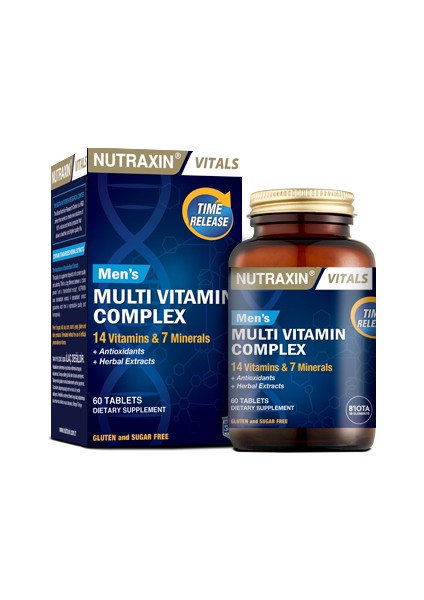Multivitamin Erkek, Multivitamin & Mineral Complex - Nutraxin 60 Tablet