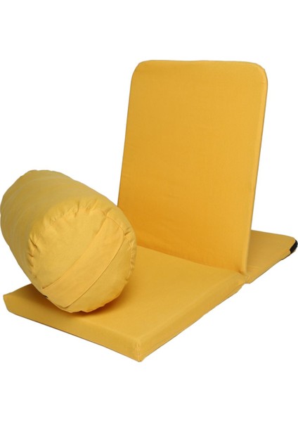 Meditasyon Sandalyesi + Yoga Bolster Minderi 2'li Set Duck Kumaş