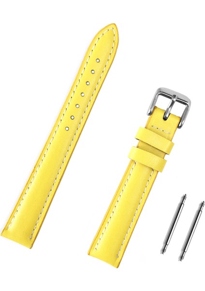 12mm Sarı Deri Saat Kordonu