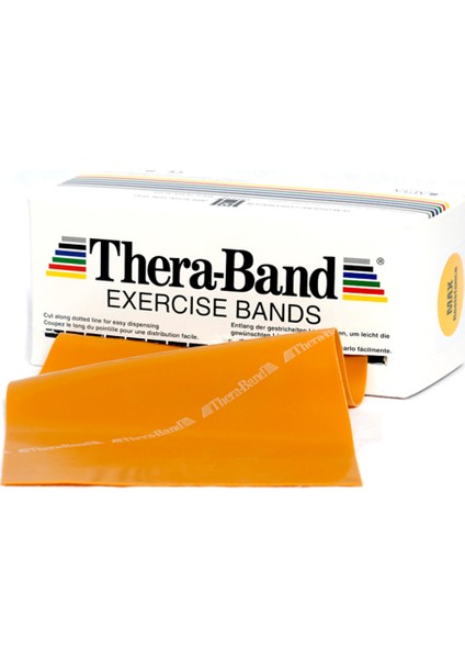 TheraBand Egzersiz / Pilates Bandı 5.5 Metre Altın Sarı