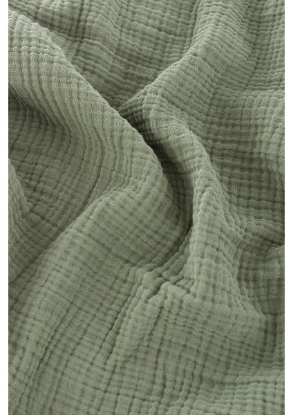 4 Katlı Premium %100 Pamuk Müslin Battaniye| 120x120 cm | Çimen Yeşili modelleri