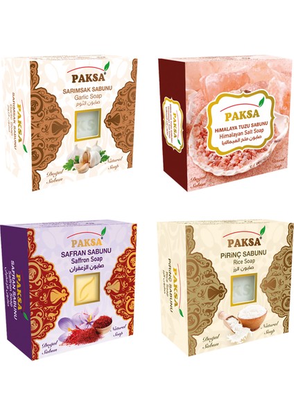 Doğal Sarımsak, Himalaya Tuzu, Safran, Pirinç Sabunu (4 Adet) fiyatları