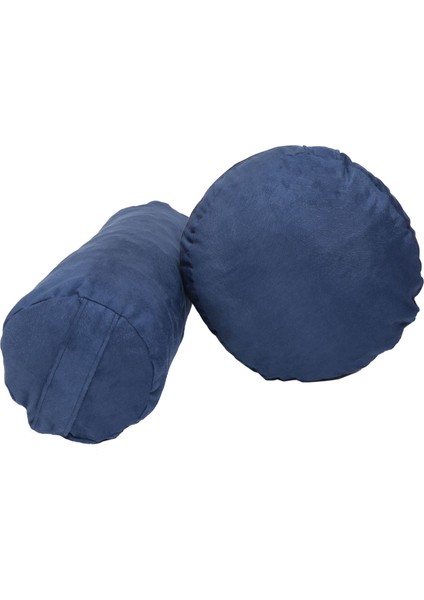 Meditasyon Minderi + Bolster Minderi 2'li Set Tay Tüyü Pamuklu Kumaş