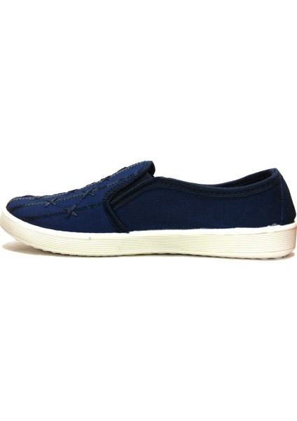 315 Lacivert Pullu Bağcıksız Anatomik Sneakers modelleri