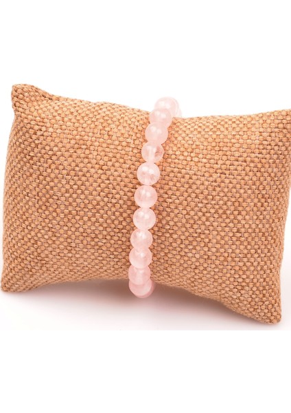 Pembe Kuvars Taşı Bileklik - 8 mm fiyatları