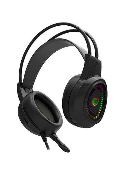 HY-G3 Eagle 7.1 USB Surround RGB Ledli Mikrofonlu Kulaklık Siyah