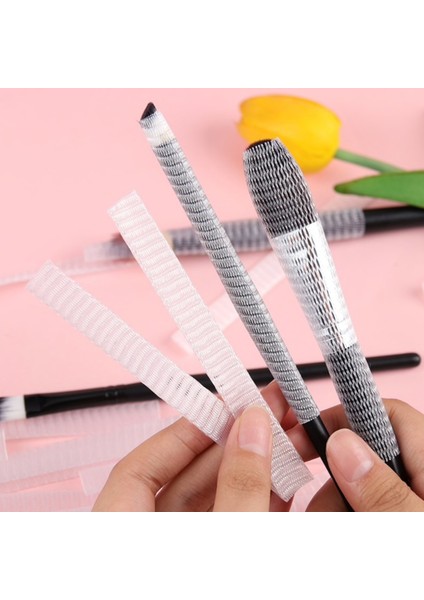 Makyaj Far Allık Kontür Eyeliner Fırça Malzemeleri Ürünleri Koruyucu File Kapak Örgü Kılıf Set 20LI