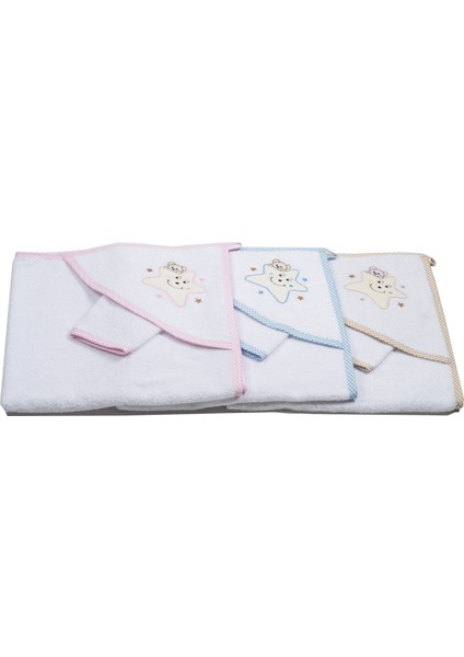 Yıldızlı Bebek Havlusu Pembe modelleri