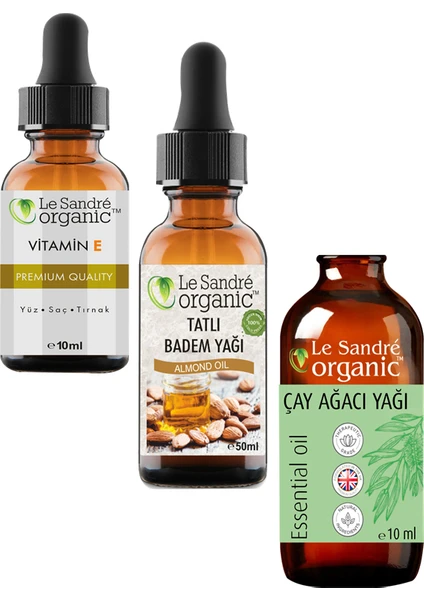 Le Sandre Organics E Vitamini & Tatlı Badem Yağı & Çay Ağacı Yağı