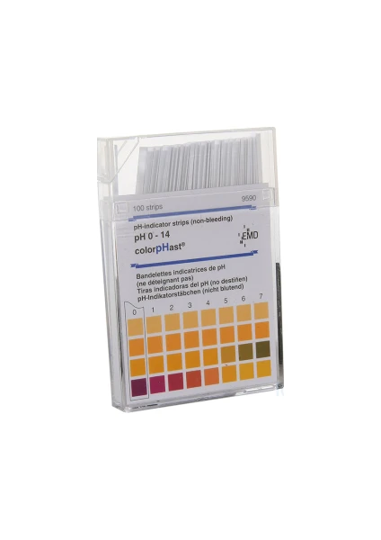 MERCK 109535 pH Ölçüm Kağıdı / 0-14 pH MColorpHast™ 100 Adet/Kutu