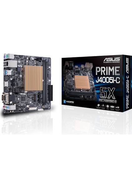 Prıme J4005I-C Intel J4005 Celeron J4005 Cpu DDR4 2400 Lvds Hdmı Vga M2 Usb3.1 Com Mini Itx(Prıme J4005I-C) Anakart