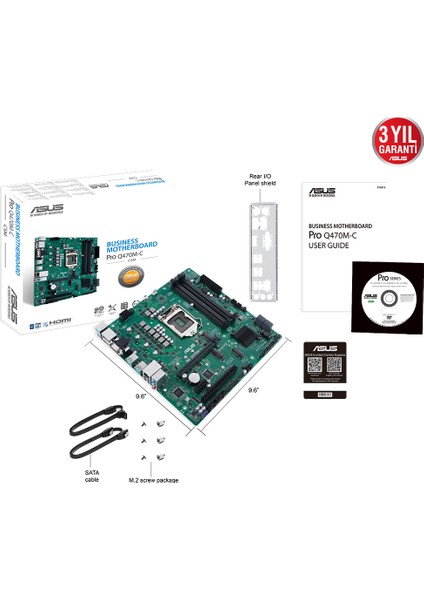 Pro Q470M-C/CSM Intel Q470 DDR4 2933 MHz Lga1200 mAtx Anakart