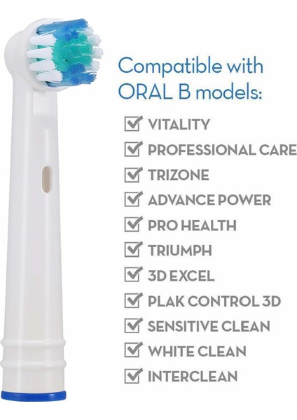 Precision Clean 4’lü Oral-B Uyumlu Diş Fırçası Yedek Başlığı