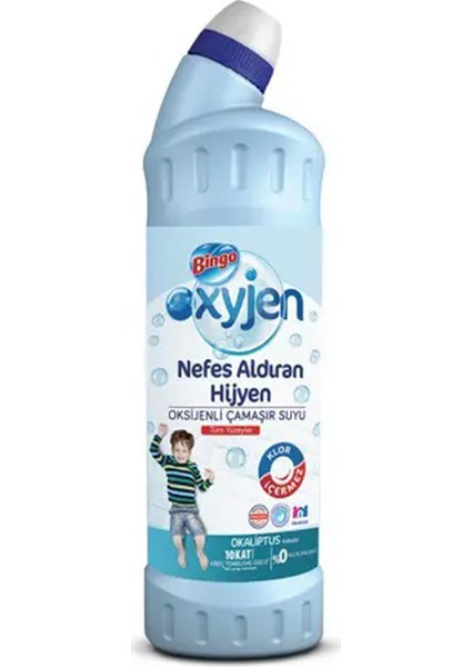 Oksijenli Çamaşır Suyu 750 ml Okaliptus -15'li