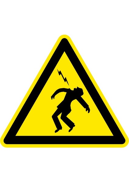 İZMİR SERİGRAFİ Yüksek Gerilim Üçgen 30CM 2.6 mm PVC Uyarı Levhası