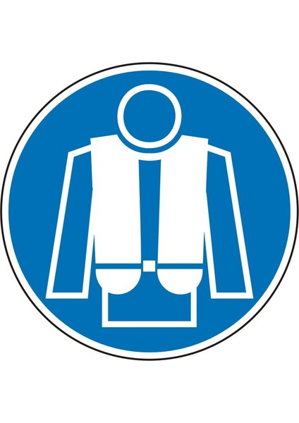 İZMİR SERİGRAFİ Can Yeleği Giy 30 cm Çap 2.6 mm PVC Uyarı Levhası