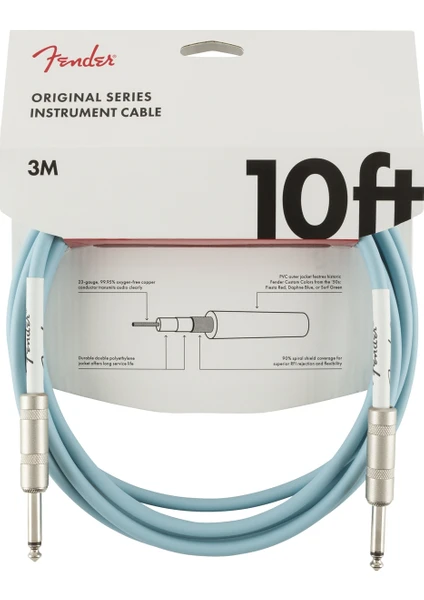 Original Series Instrument Cables 3 Metre - Daphne Blue Enstrüman Kablosu