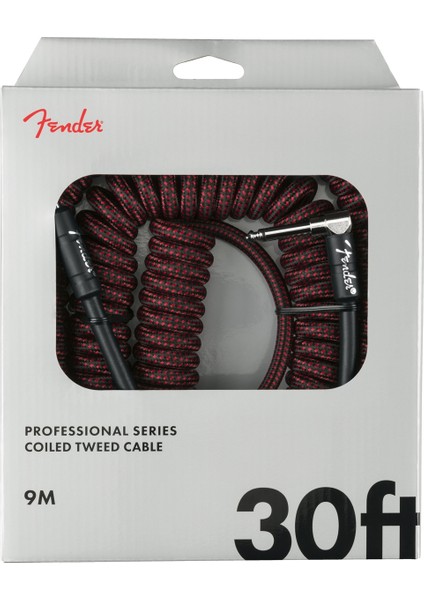 Professional Series Coil Cable Red Enstrüman Kablosu (9m)