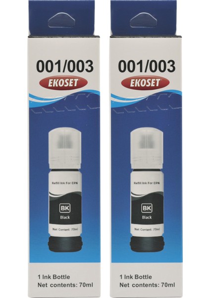 103 Ekotank L3160 Uyumlu Siyah Muadil Mürekkep 70ml 2'li set