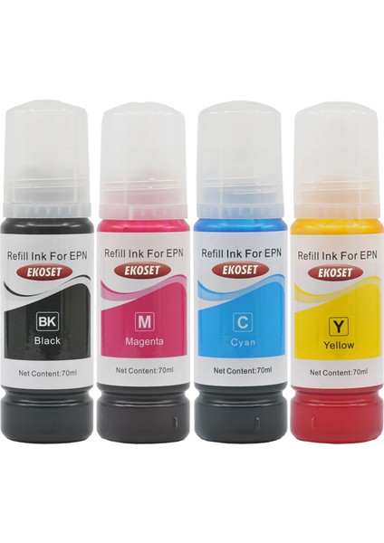 L3110/L3111 Uyumlu 4 Renk Muadil Mürekkep 4X70ml 103 serisi