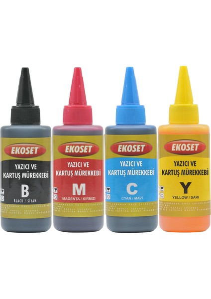 L3050 L3060 L3070 Uyumlu 4 Renk Muadil Mürekkep 4x100ml