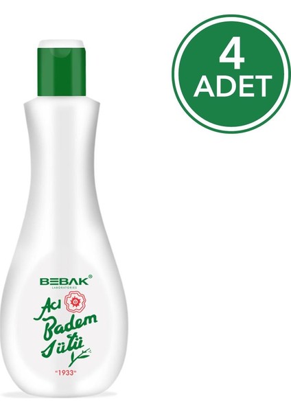 Acı Badem Sütü 60 ml Şişe 4 Adet