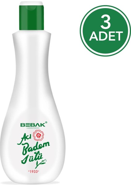 Acı Badem Sütü 120 ml Şişe 3 Adet