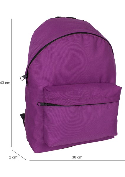 126 Mor Su Geçirmez Kumaş Unisex Günlük ve Okul Sırt Çantası, Ayarlanabilir Askılı 20L, 43x30x12 cm fiyatları