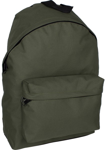 126 Su Geçirmez Kumaş Unisex Günlük ve Okul Sırt Çantası, Ayarlanabilir Askılı, Yeşil, 43x30x12 cm