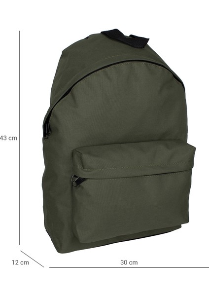 126 Su Geçirmez Kumaş Unisex Günlük ve Okul Sırt Çantası, Ayarlanabilir Askılı, Yeşil, 43x30x12 cm fiyatları