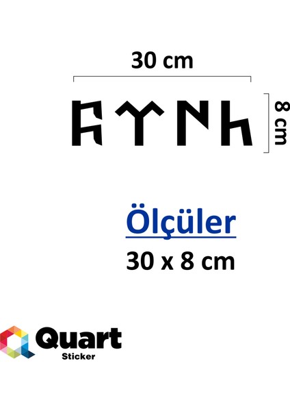 Göktürkçe Türk Sticker, Araba Sticker, Oto Sticker modelleri