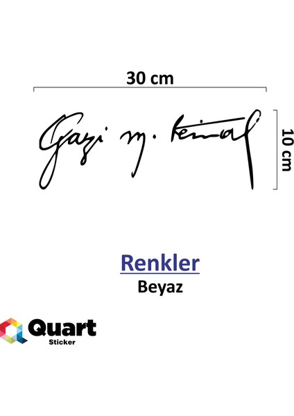 Kemal Atatürk Imza Oto Sticker fiyatları