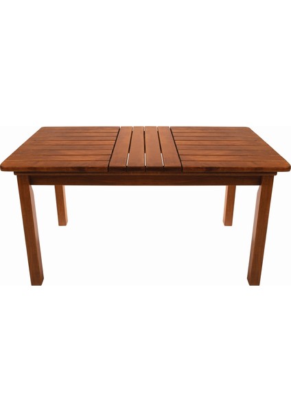 Ahşap Bahçe Balkon Mutfak Masası -Kaş 4 Ayak 80 x 140 cm