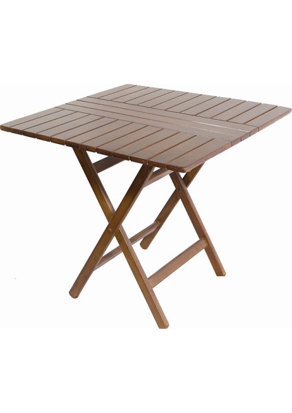 Ahşap Bahçe Balkon Mutfak Masası -Kaş Katlanabilir 80X80
