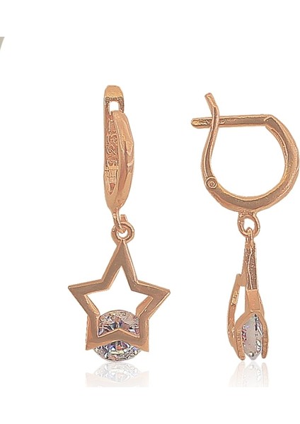 Söğütlü Si̇lver Zirkon Taşlı Yıldız Küpe