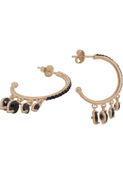 Söğütlü Si̇lver Onix Taşlı Yarım Halka Küpe fiyatları