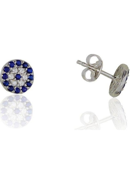 Söğütlü Si̇lver Nazarlı Mini Küpe