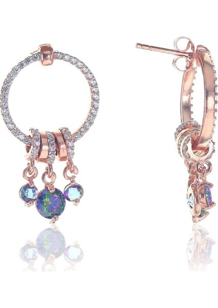 Söğütlü Si̇lver Mistik Topaz Taşlı Ring Küpe