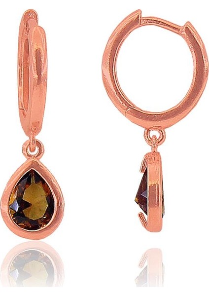 Söğütlü Si̇lver Kuvars Taşlı Damla Küpe