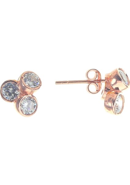 Söğütlü Si̇lver Gümüş Zirkon Taşlı Tria Küpe