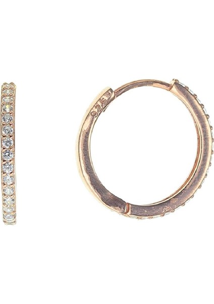 Söğütlü Si̇lver Gümüş Zirkon Taşlı Halka Küpe