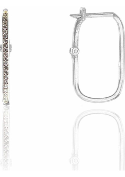 Söğütlü Si̇lver Gümüş Zirkon Taşlı Göçmen Küpe