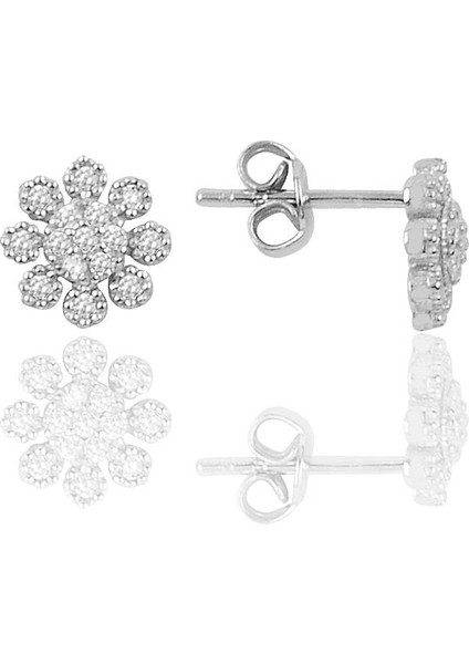 Söğütlü Si̇lver Gümüş Pırlanta Modeli Küpe