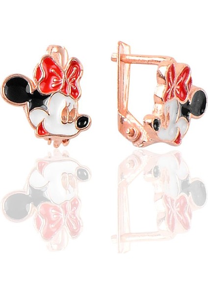Söğütlü Si̇lver Gümüş Mineli Micckey Mouse Küpe