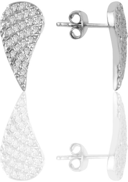 Söğütlü Si̇lver Gümüş Kanat Modeli Küpe