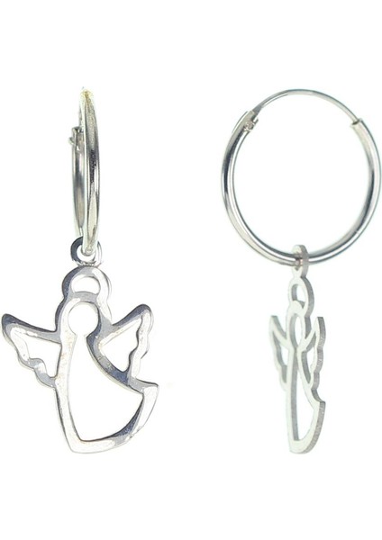 Söğütlü Si̇lver Gümüş Kanat Modeli Halka Küpe