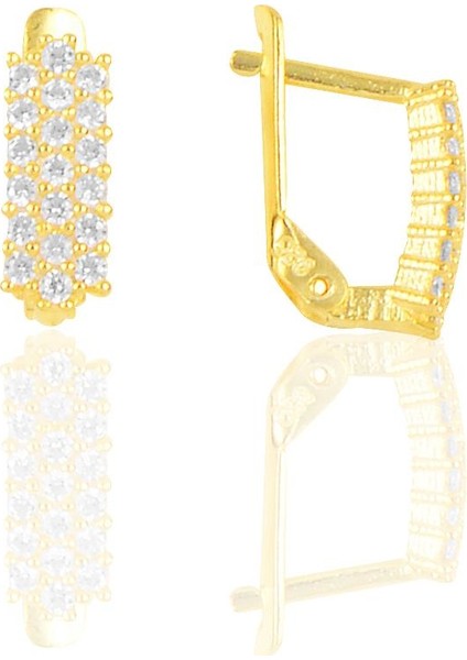 Söğütlü Si̇lver Gümüş Gold J Küpe