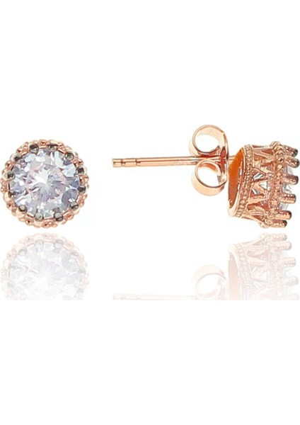 Söğütlü Si̇lver Gümüş Elmas Montürlü Küpe