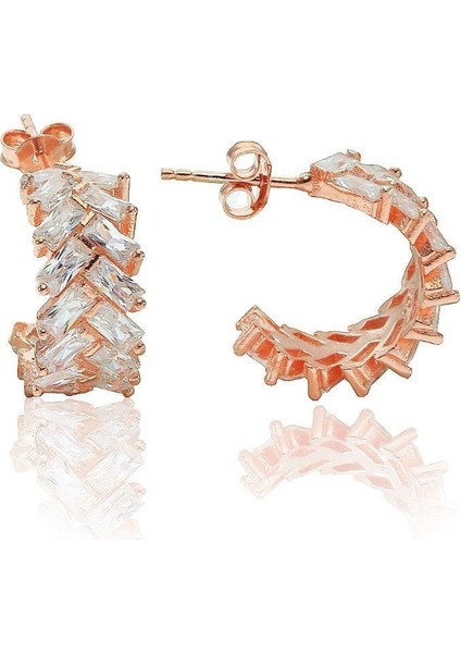 Söğütlü Si̇lver Baget Taşlı Küpe