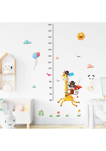Zürafa Maymun Bebek ve Çocuk Odası Boy ve Gelişim Ölçer Duvar Çıkartması Duvar Sticker fiyatları